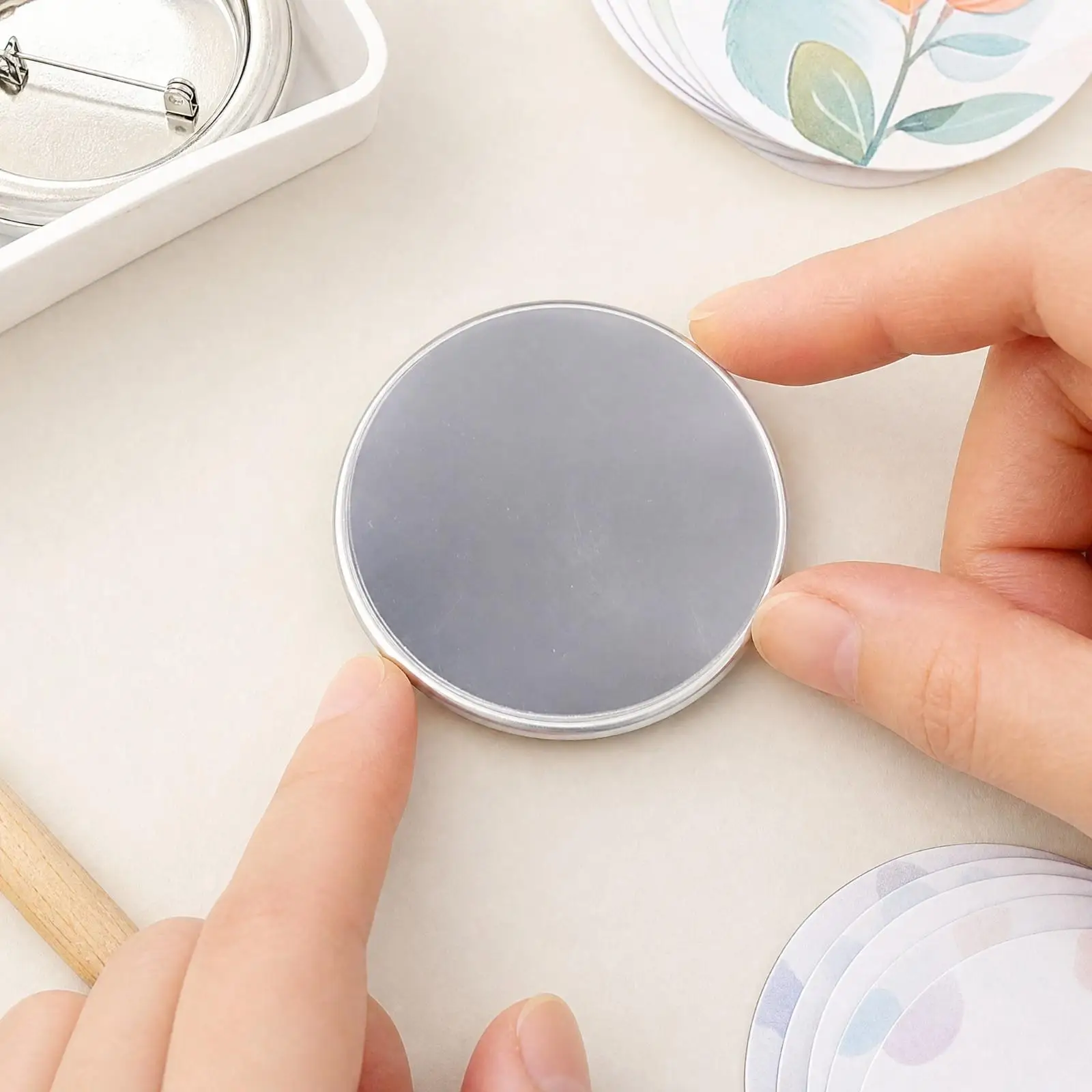Clear PVC Overlay Film Sticker Round Glossy for Button Making Badge Art Protection and Handmade Craft Finishing Projects