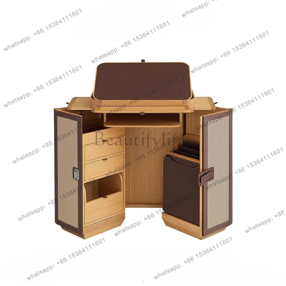 Light luxury simple removable desk cabinet designer multi-functional dressing table villa luxury art fashion side cabinet
