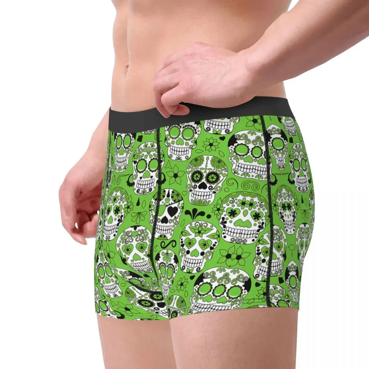 Mexican Skull Underpants Breathbale Panties Male Underwear Print Shorts Boxer Briefs