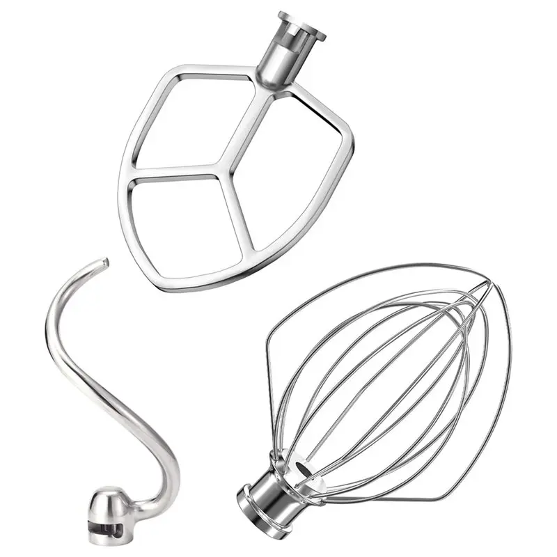 

A74G-For Kitchenaid 5.5- 6QT Flat Beater,Dough Hook,66Wire Whip Stainless Steel 33Piece Attachments