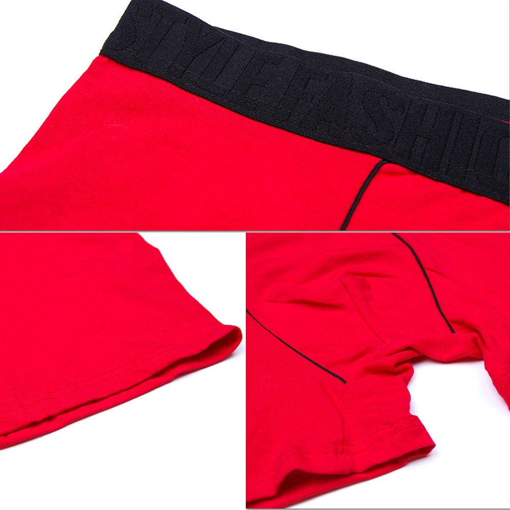 3-teiliges Set Baumwoll-Herrenunterhosen mit Weihnachtsdruck, Atmungsaktive Boxershorts, Dehnbare Herren-Unterwäsche der Marke BONITOS – Detail 5