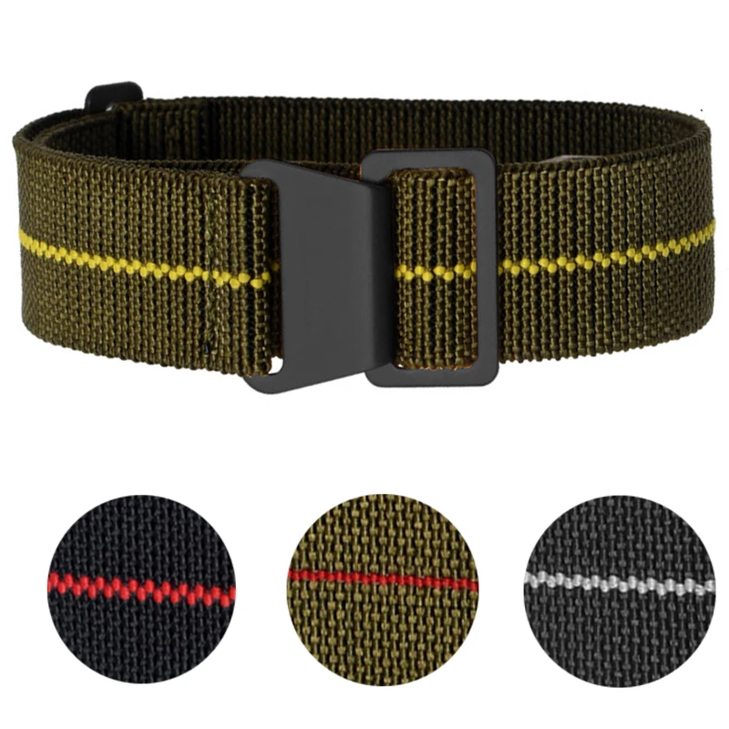 Nylon elastic strap for Samsung Galaxy watch, 20mm 22mm, for Amazfit Nato Watch 3 41 45mm, Parachute bag