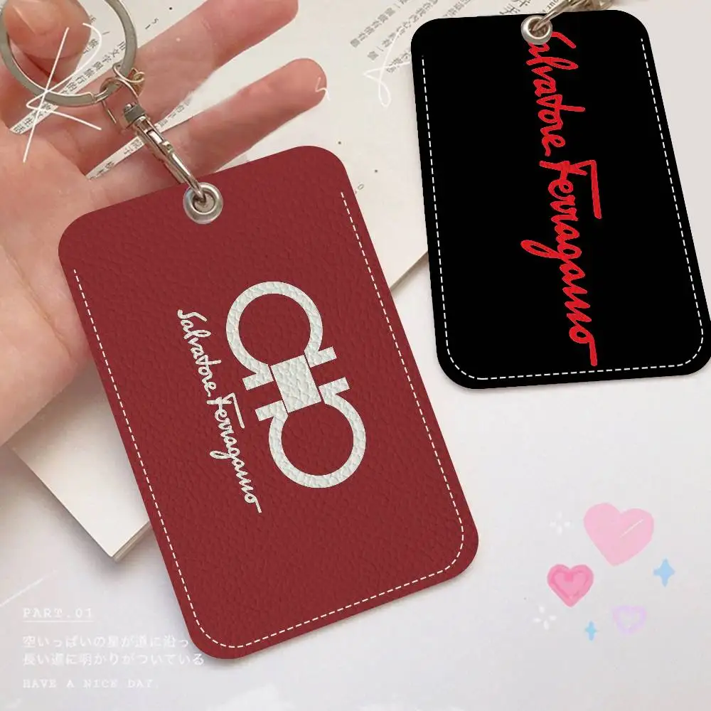 S-Salvatore F-Ferragamo Cute Cartoon Inteated Elevator Card Acc Control Card Keychain Protective Cover Gift Keychain