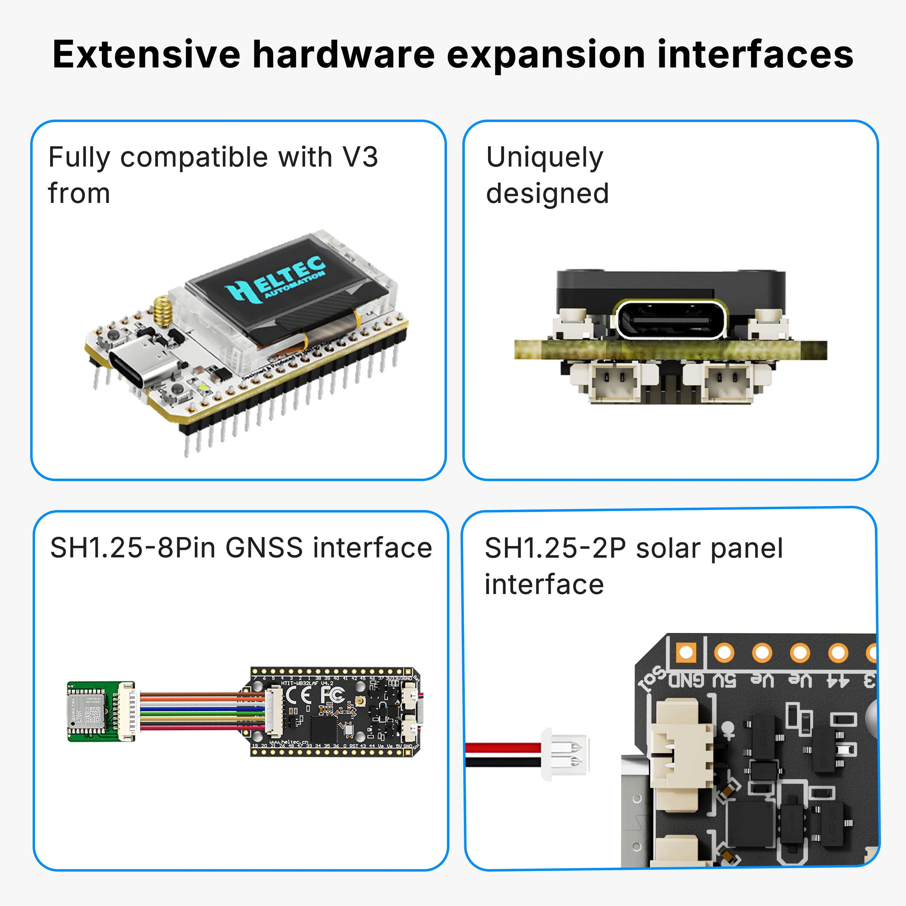 Meshtastic Heltec LoRa 32 V4 ESP32 SX1262 Dev-Board طاقة منخفضة 0.96 بوصة OLED تعمل بالطاقة الشمسية دعم GPS WiFi BLE لـ Arduino IoT