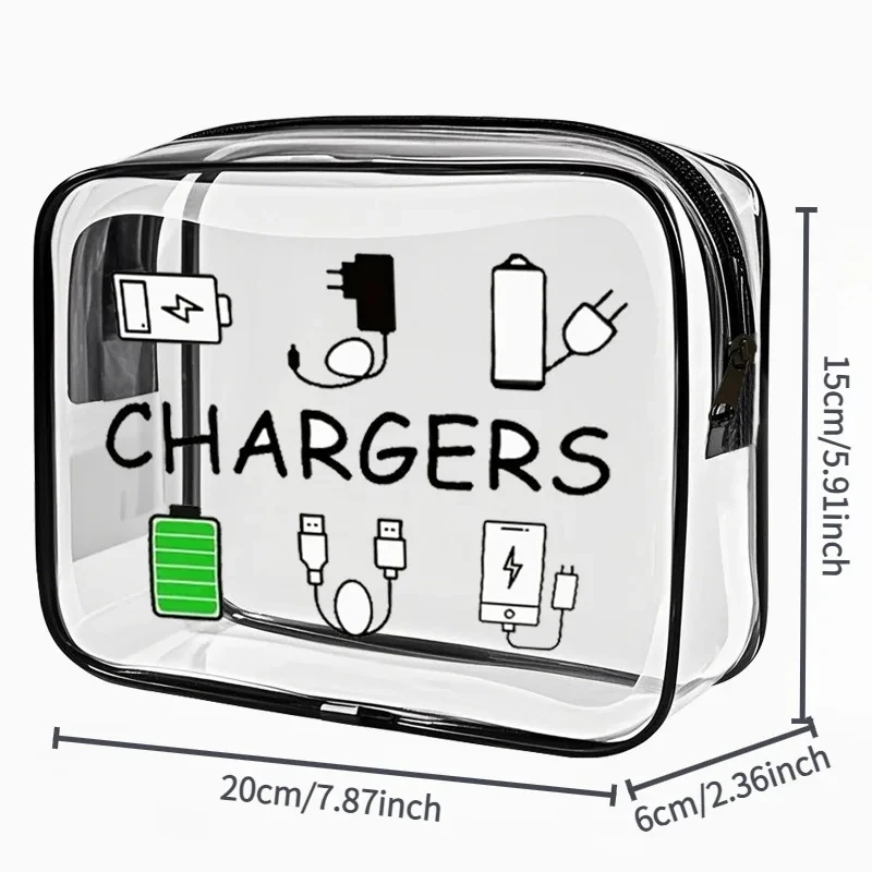 حقيبة مستحضرات تجميل بسحاب من مادة PVC عالية الجودة للنساء والفتيات - منظم سفر خفيف الوزن بسعة كبيرة #4