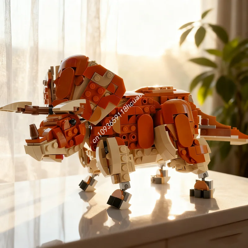 

577pcs MOC Triceratops Creator 3 1ed Model Building Blocks Christmas Gifts Construction Assemble DIY Toy Idea Education Kids