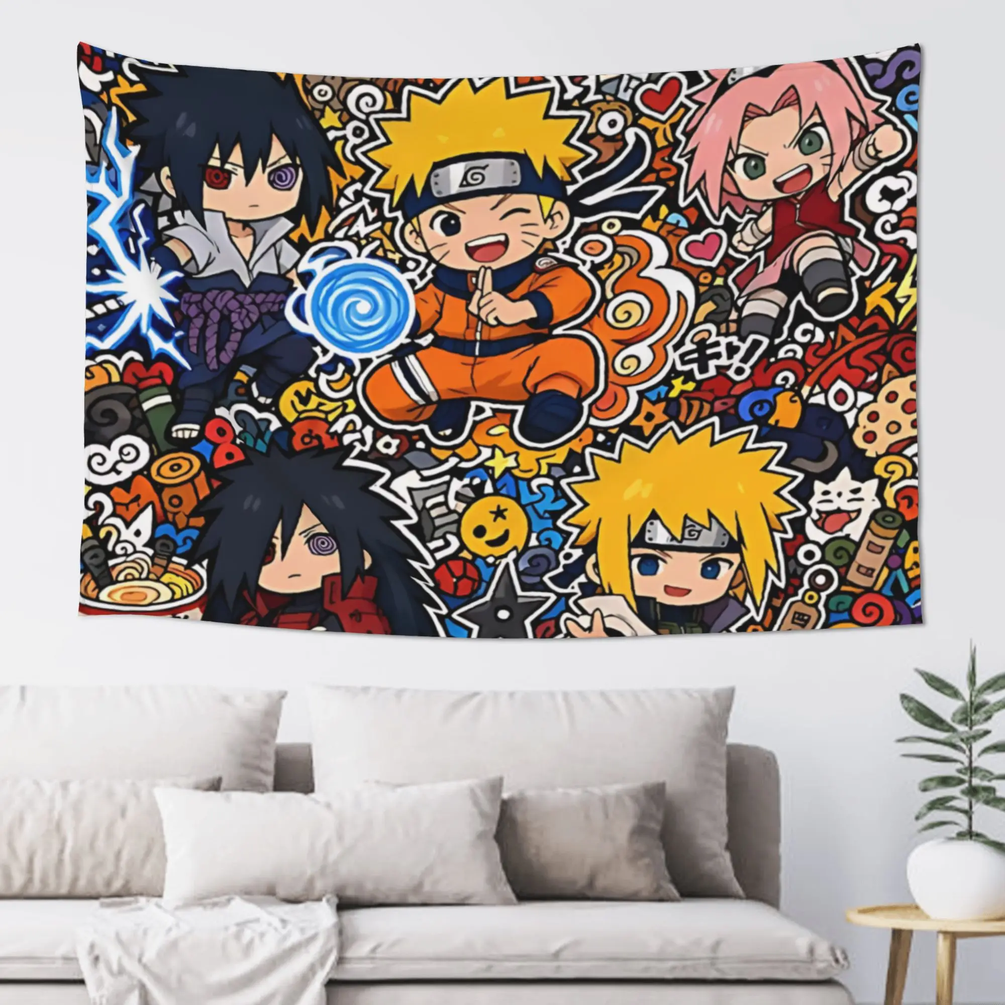 Cutecore Anime Narutos Tapestry Bedroom Decoration  Wall Hanging Blanket Tapestry Cool Stuff For Room