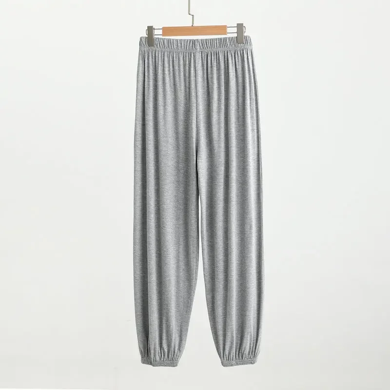 플러스 사이즈 남성용 파자마 바지 모달 방충 바지 청소년용 홈 바지 외출용 루즈핏 부드러운 레저 수면 바지