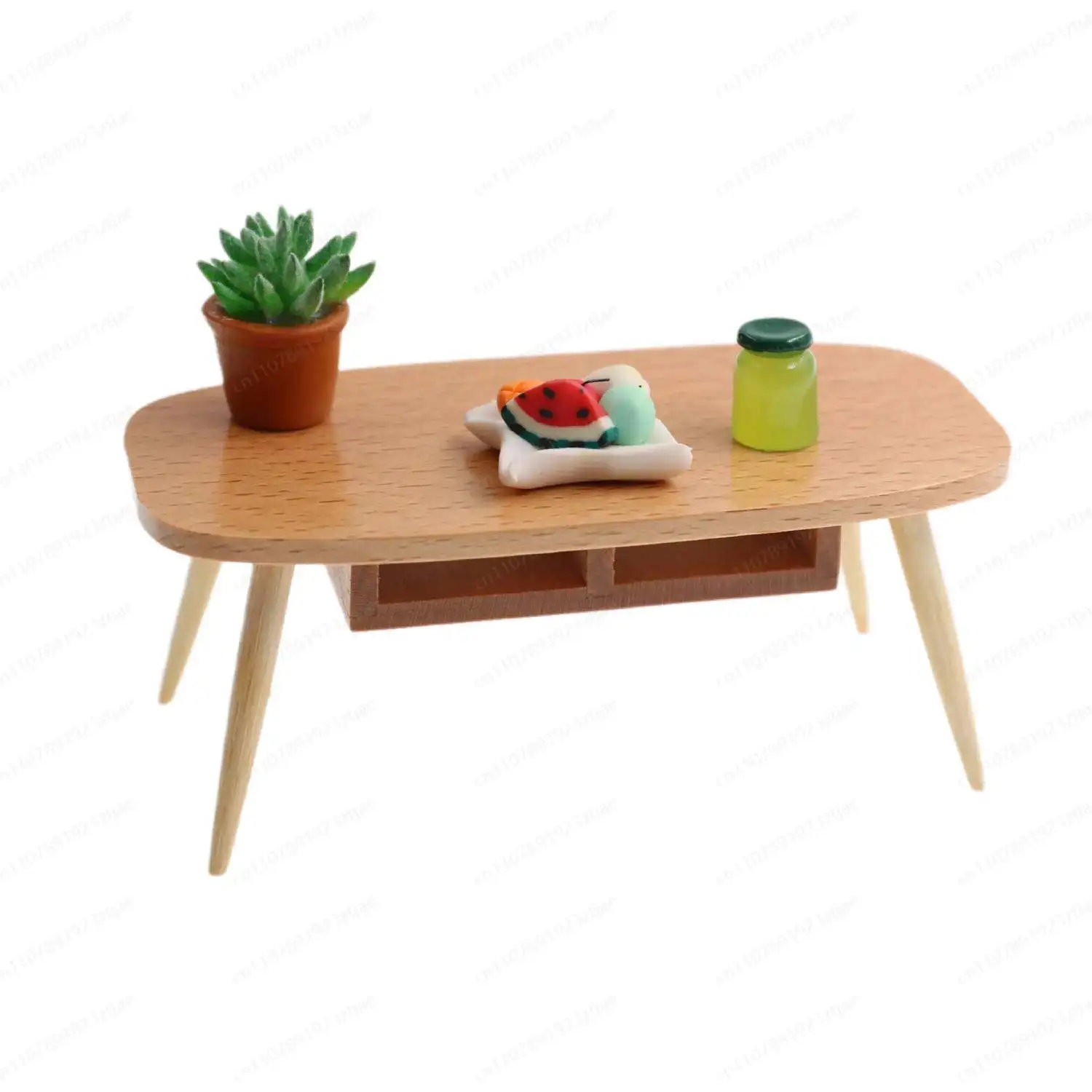 1:12 Miniature Table for Dollhouse - OB11 Scale Coffee Table, Photography & Model Prop view 2