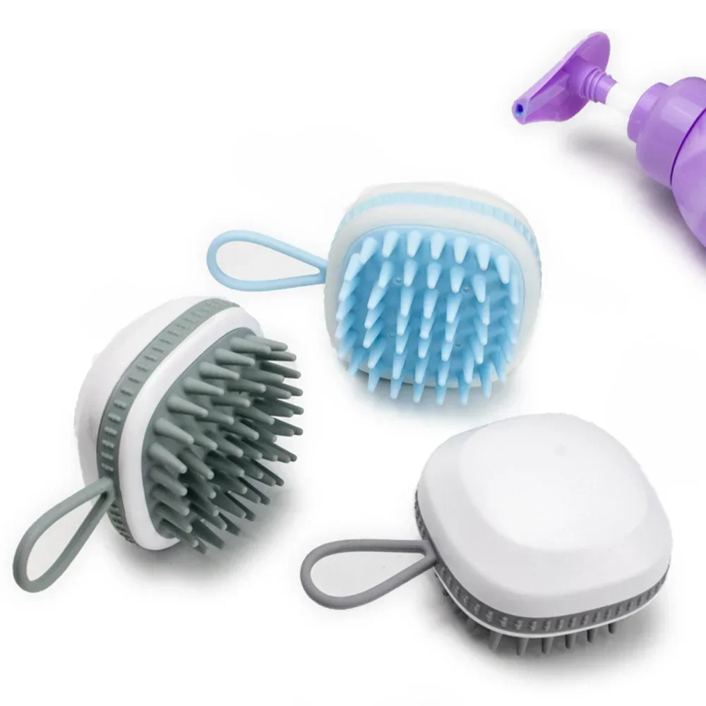 Silicone Shampoo Comb Bath Spa Massage Portable Massage Shampoo Brush Multifunctional Massage Brush Shampoo Brush Soft