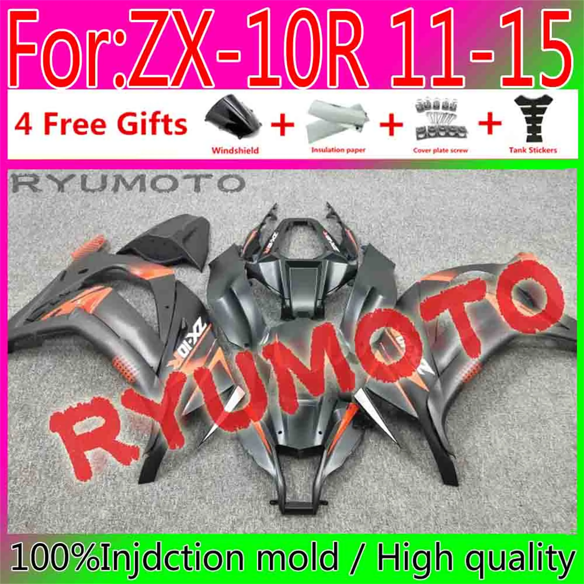 

Мотоцикл ABS 100% литьевая форма полные обтекатели для Kawasaki ZX-10R ZX10R 2011-2015 11 12 13 14 15 обтекатель