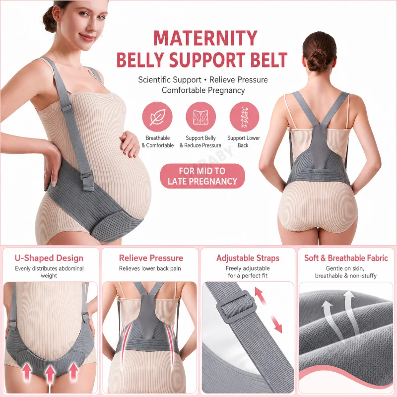 adjustable-maternity-belly-support-belt-breathable-u-shaped-back-brace-shoulder-strap-abdominal-band-for-mid-late-pregnancy