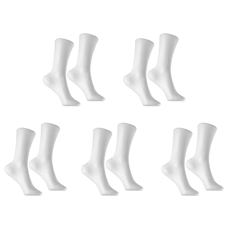 

A23P 10 Pcs Mannequin Foot Sock Model Female Foot Sock Display Short Stocking Ankle Bracelet Jewelry Display Stand, White