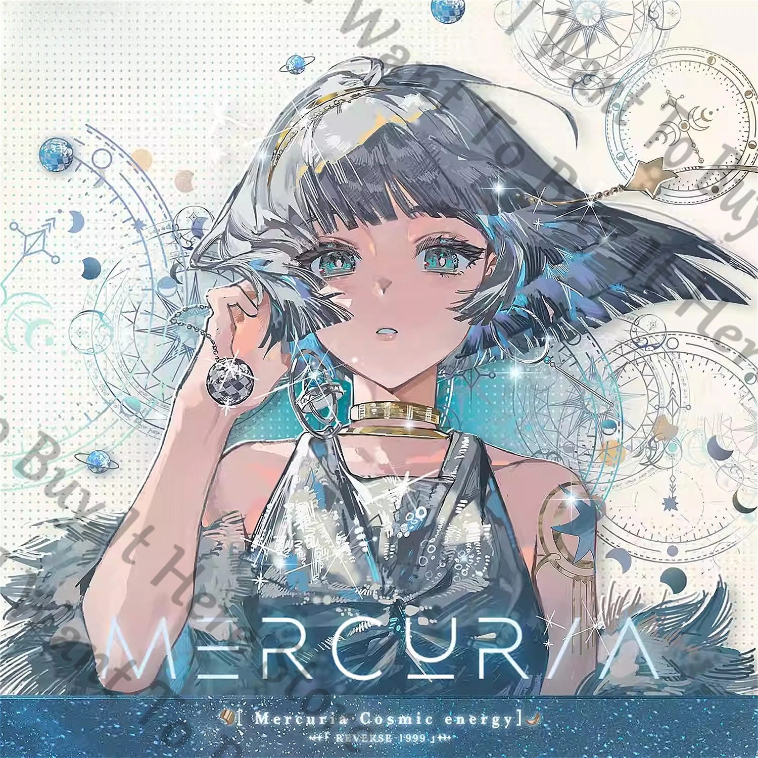 Anime Reverse:1999 Mercuria Cosplay Cartoon Coloured Paper Postcard Badge Emblem Card Halloween Lesser Calorie Mascot Fans Gift