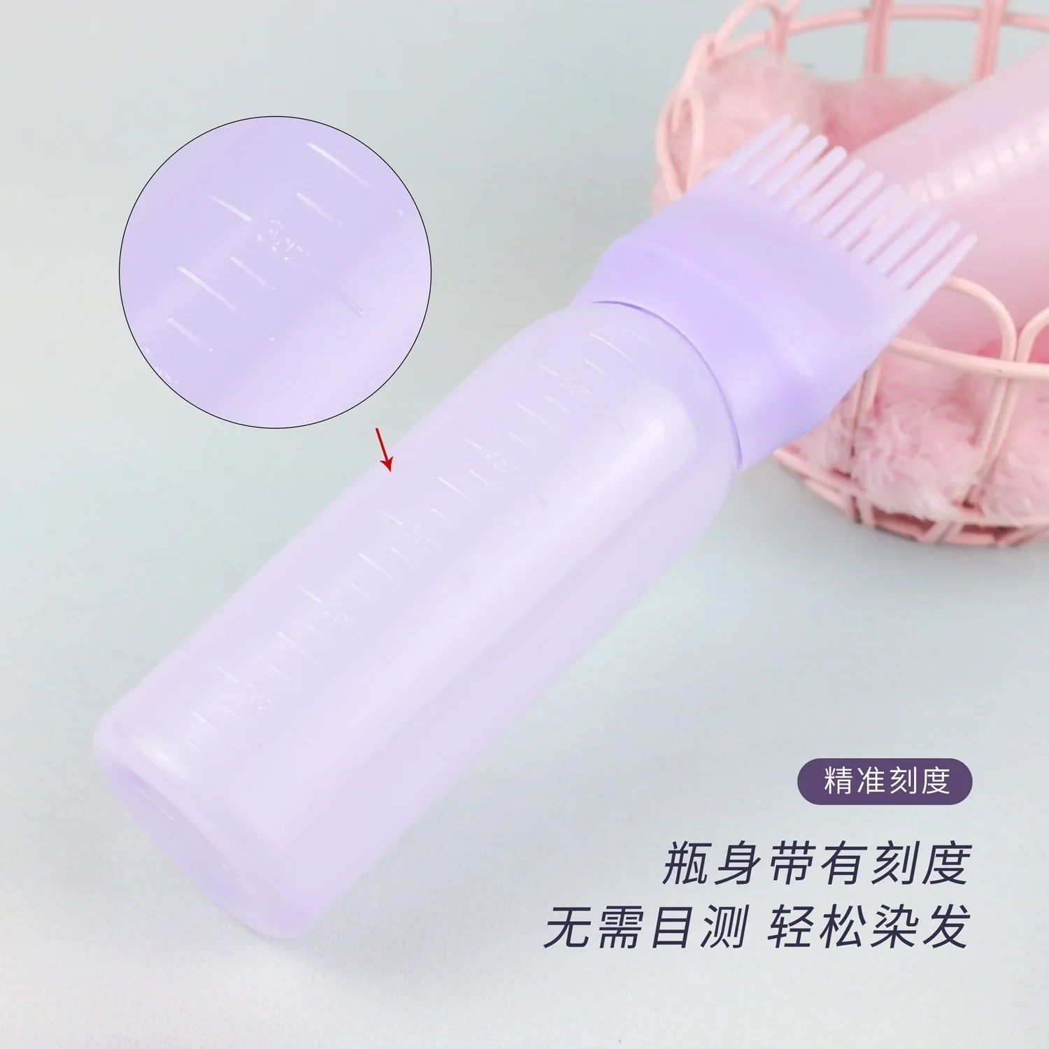 Home Hair Dyeing Bottle Comb Graduated Hairs Dye Spray Bottle Comb-tooth Hair Dye Applicator Even Application Hairs Treatment