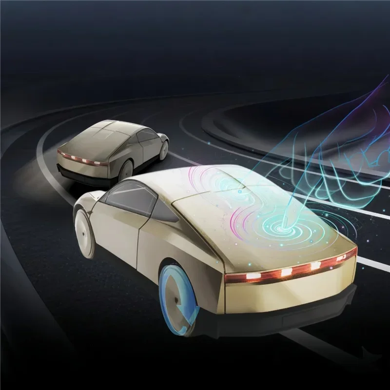 Robotaxi 1:32 modelo diecasts metal novos veículos de energia modelo de carro som luz simulação crianças brinquedos presente liga motorista carro táxi