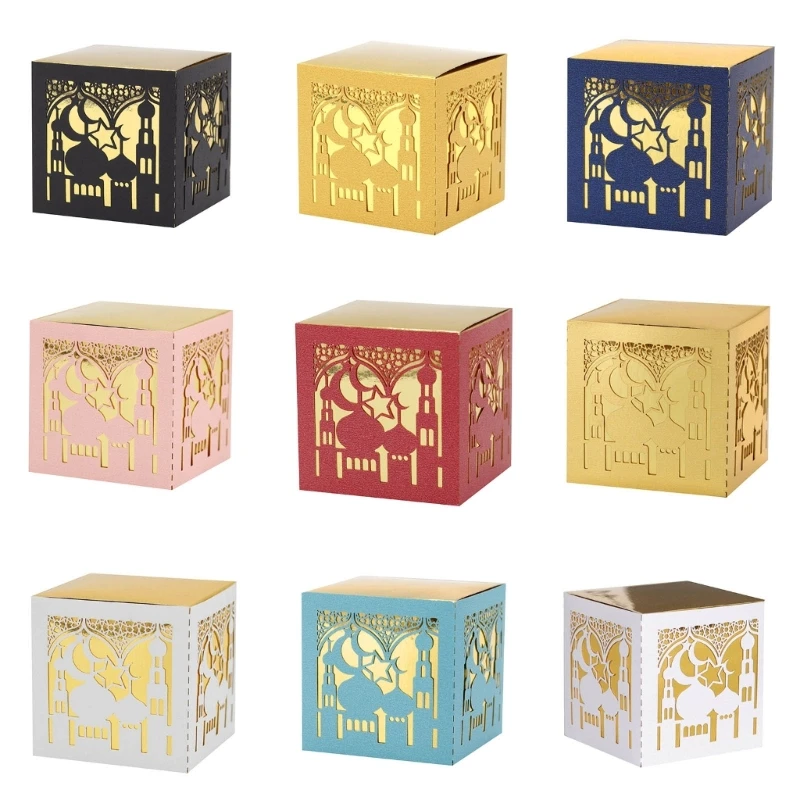 50Pieces Elegant Eid Celebration Candy Boxes Beautifully Crafted Candy Boxes Holders For Eid Holiday And Social Event