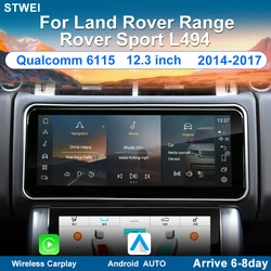 For Range Rover Sport L494 2014-2017 Car Radio Multimedia Video Player 12.3-inch Android 14 GPS Navigation Stereo 4G WIFI DSP