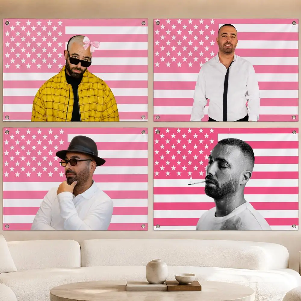Music O-Omer Adam Israeli Singer Flags Fan Banner Tapestry Wall Hanging Garage BarDorm Camp Party Outdoor Home Decor Gift