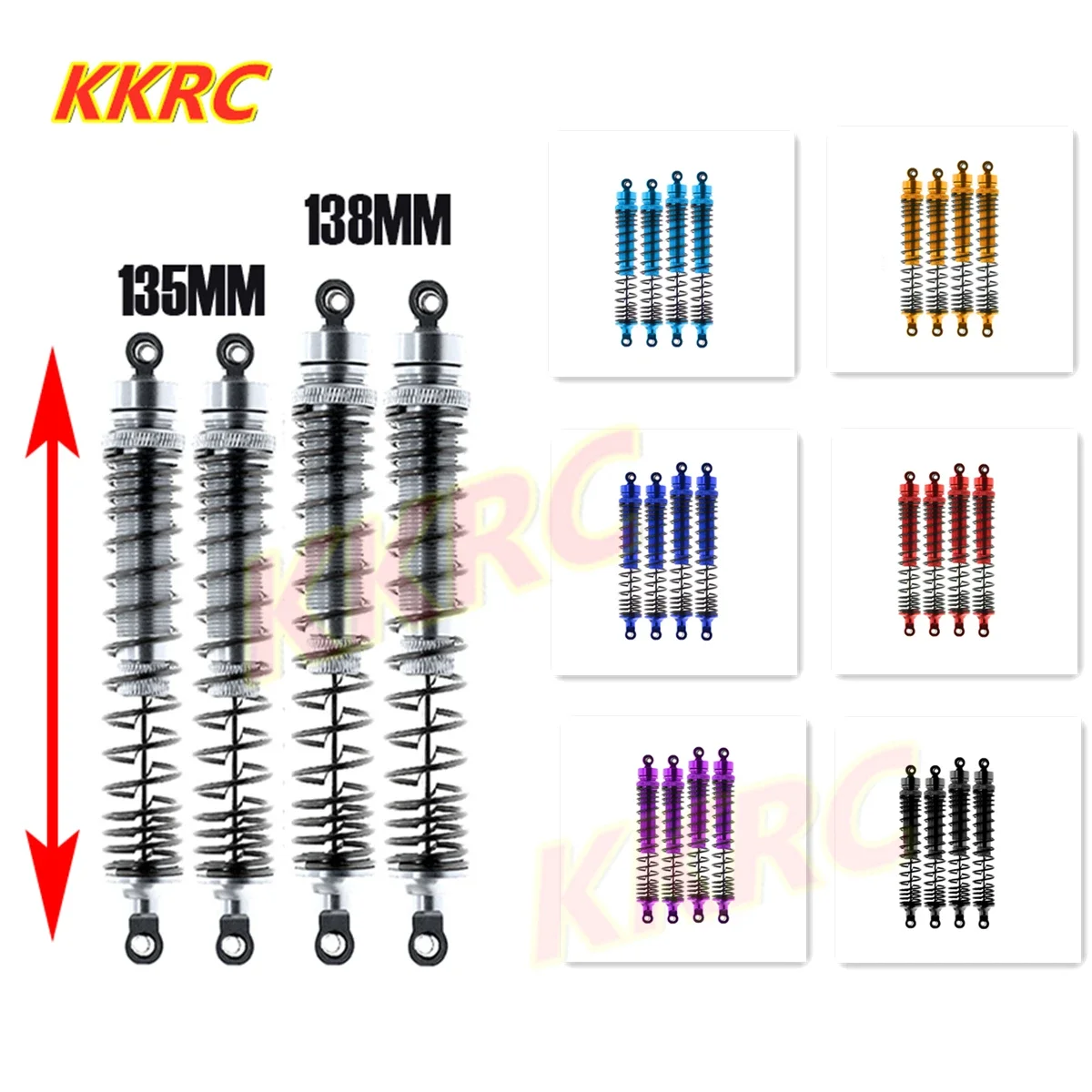 

PigRC Metal Front Rear Shock Absorber 8460 8450 For 1/7 RC Car Traxxas UDR Unlimited Desert Racer