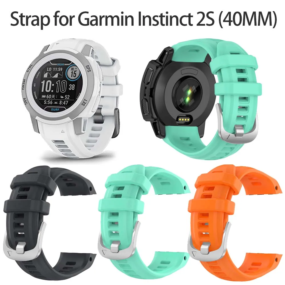 Weiches Silikon armband Mode Uhren armband für Garmin Instinkt 2s (40mm) austauschbares Gummi armband