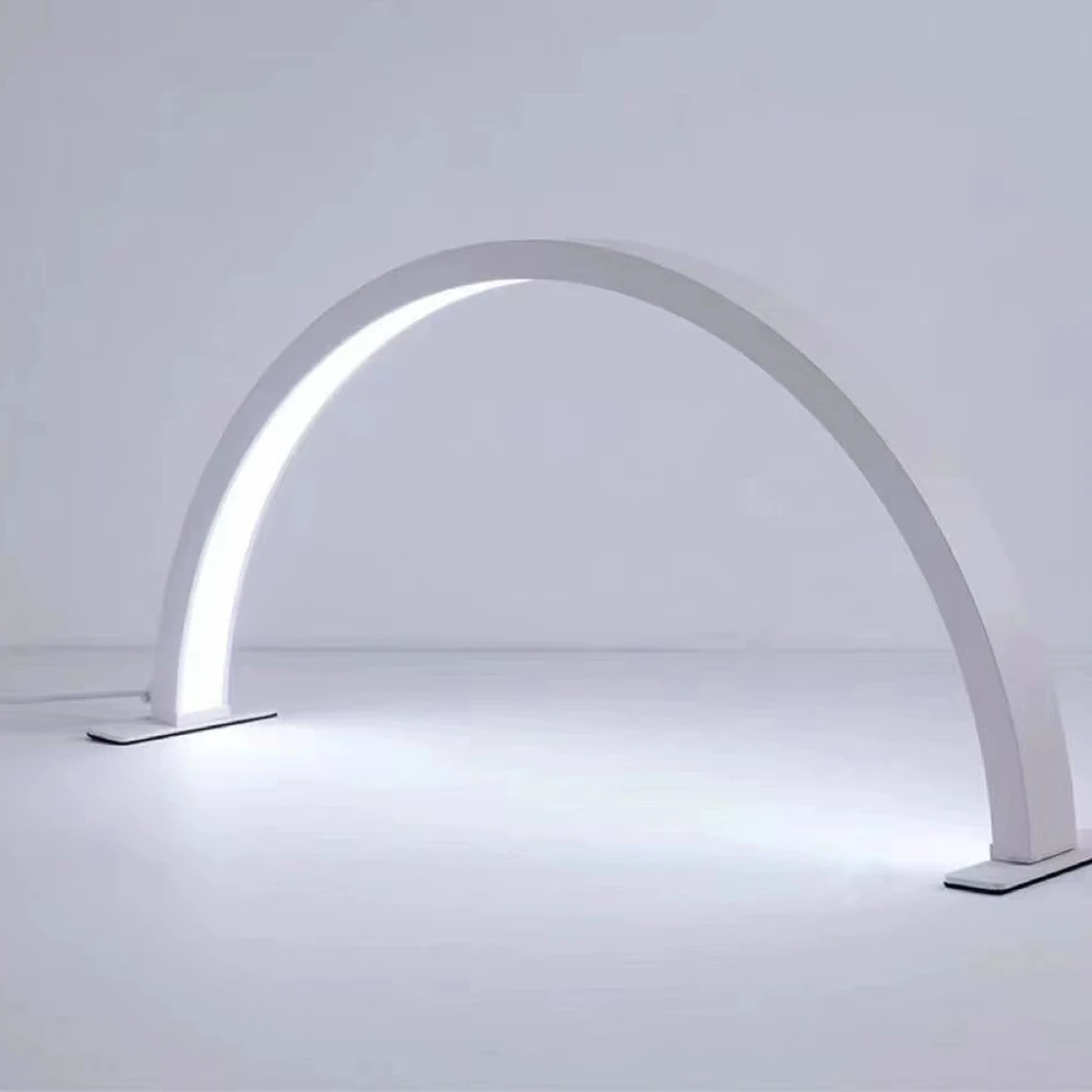 Beauty Salon U-shaped LED Desk Lamp Semi Monthly Lighting Fixture Eye Protection With USB Switch Cable Nail Shop Table Lighting