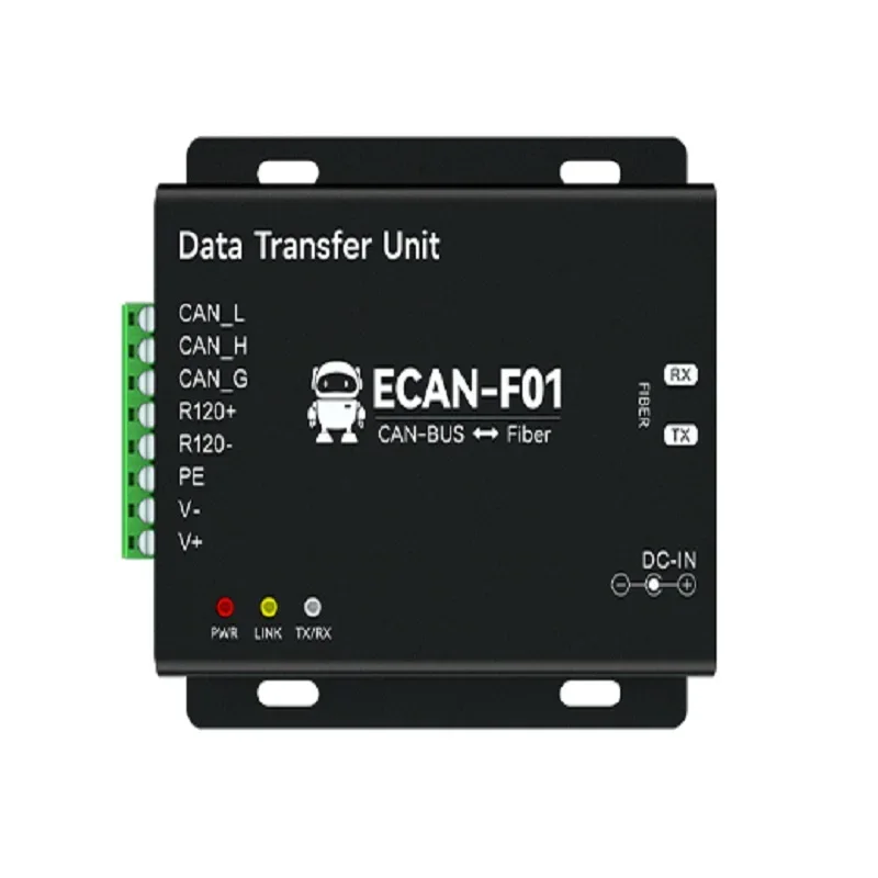 

CAN To Fiber Optic Wireless Transceiver ZJ ECAN-F01 CANBUS Long Distance 20km Baud Rate 5k-1M High Speed Data Conversion