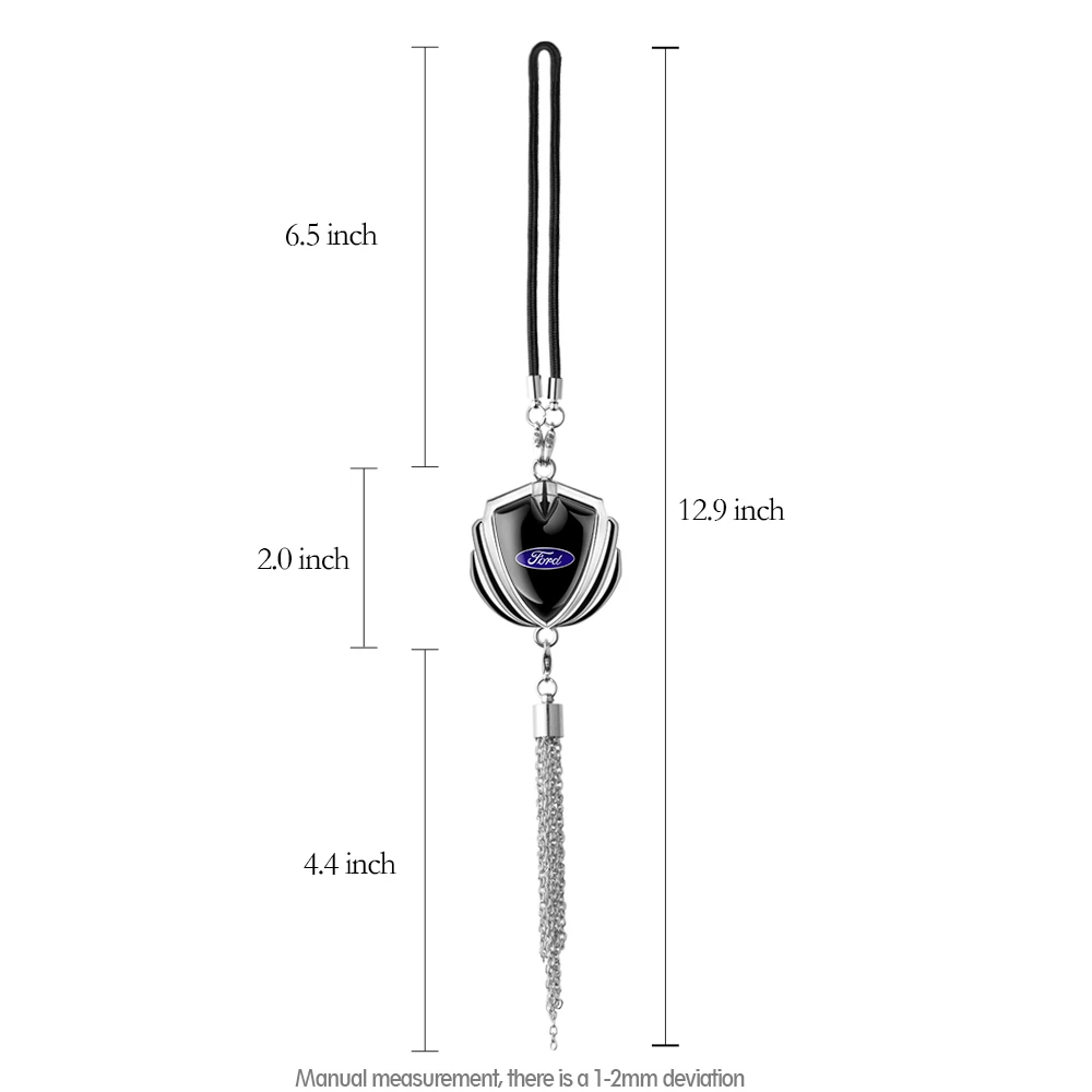 For Ford Focus Fiesta Kuga Mondeo Mustang Fusion Edge Ranger ST 3D Metal Car Rearview Mirror Hanging Pendant Ornament Gift Decor view 4