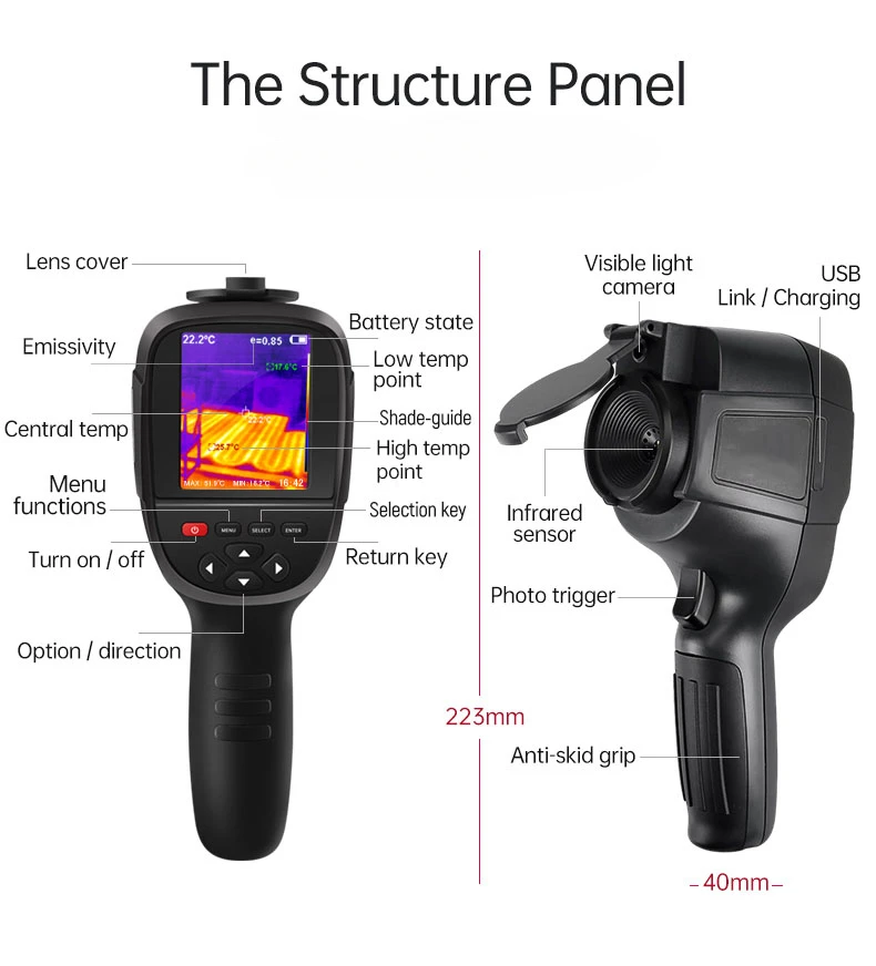 GW256 Thermograph Camera  Infrared Thermal Imager Digital Handheld  3.2