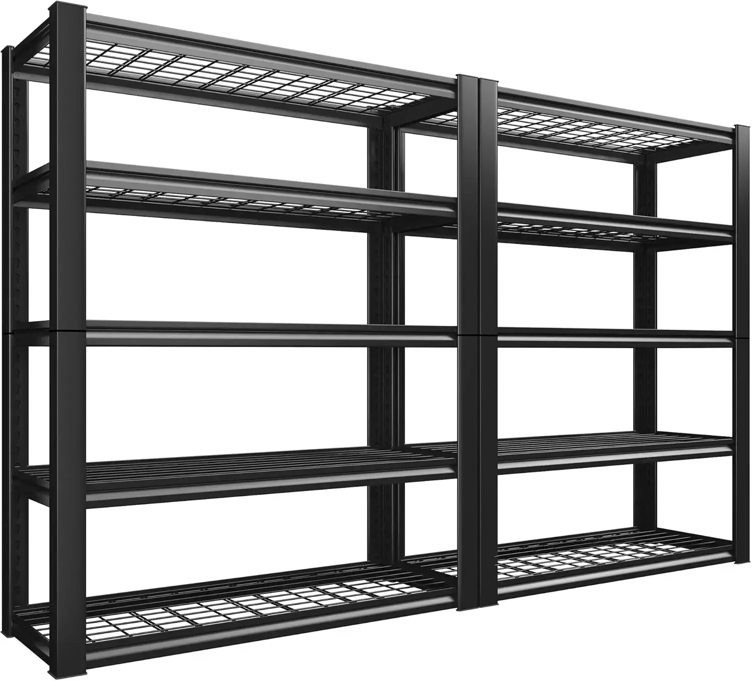 

Гаражные стеллажи высотой 72 дюйма, сверхмощные гаражные полки для хранения, 2500 фунтов, сверхмощные стеллажи, регулируемые 5-уровневые металлические полки