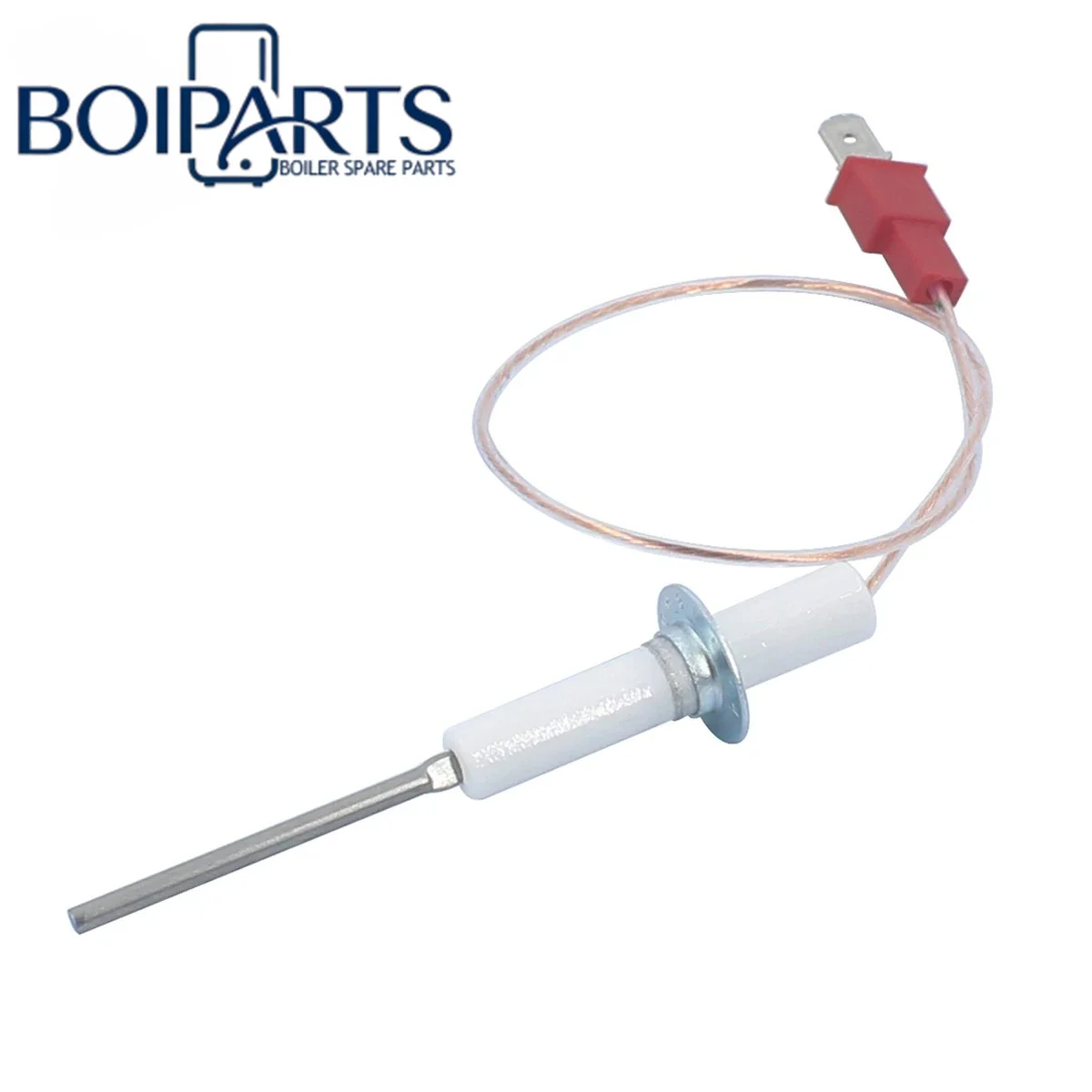 Ignition Electrode with Copper Wire Red Connector Long Probe Spark Needle for Gas Heater Gas Furnace Heater for Buderus 7100238