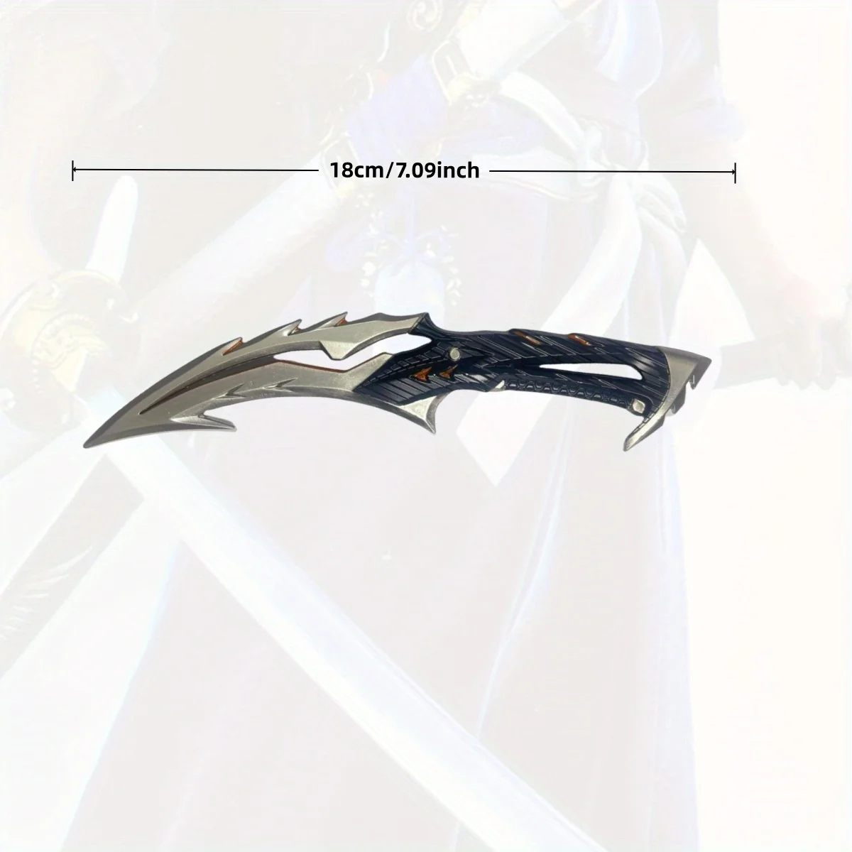 Espada katana de metal valorant prime vandal, 7 polegadas, sabre samurai original, faca ninja, sabre japonês, acessórios de cosplay, brinquedo adereço