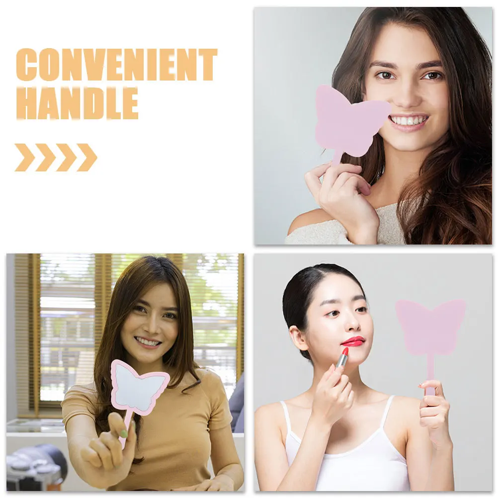 1 Paar tragbarer Reise-Handspiegel, schicker Handspiegel für Frauen, einfach zu tragen und überall zu verwenden, Handspiegel