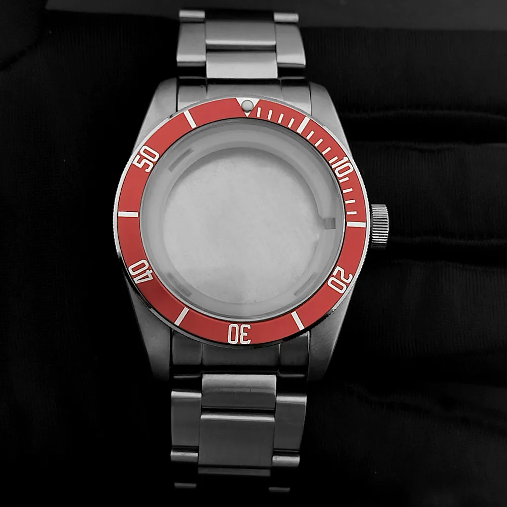 41-mm-Gehäuse für Herrenuhren aus Edelstahl mit Saphirglas, blau-grün-schwarz, passend für Miyota 8215, Taucheruhrengehäuse, Ersatzteile und Zubehör. – Detail 5