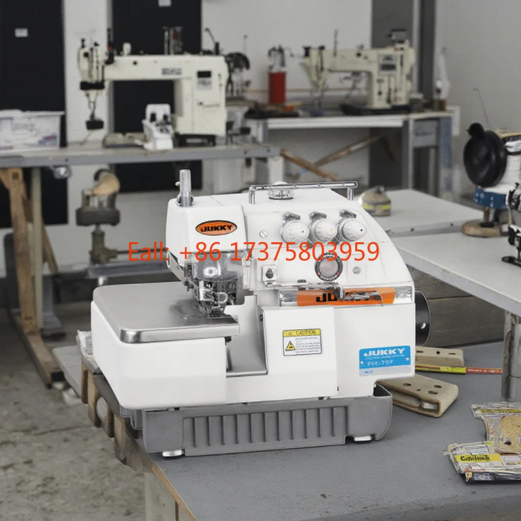 JK757 High-Speed Domestic Industrial Overlock Sewing Machine Overedge Overlock Light Medium-Thickness Materials Core Motor