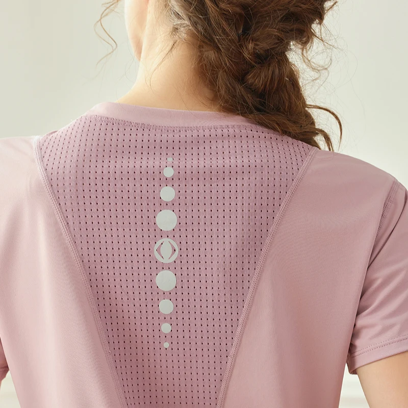 

Qui Dry Me Sport Top Women's Summer ort Sve Yoga Fitn Clothes Loose Outdoor Morning Run T irt Commute Sle