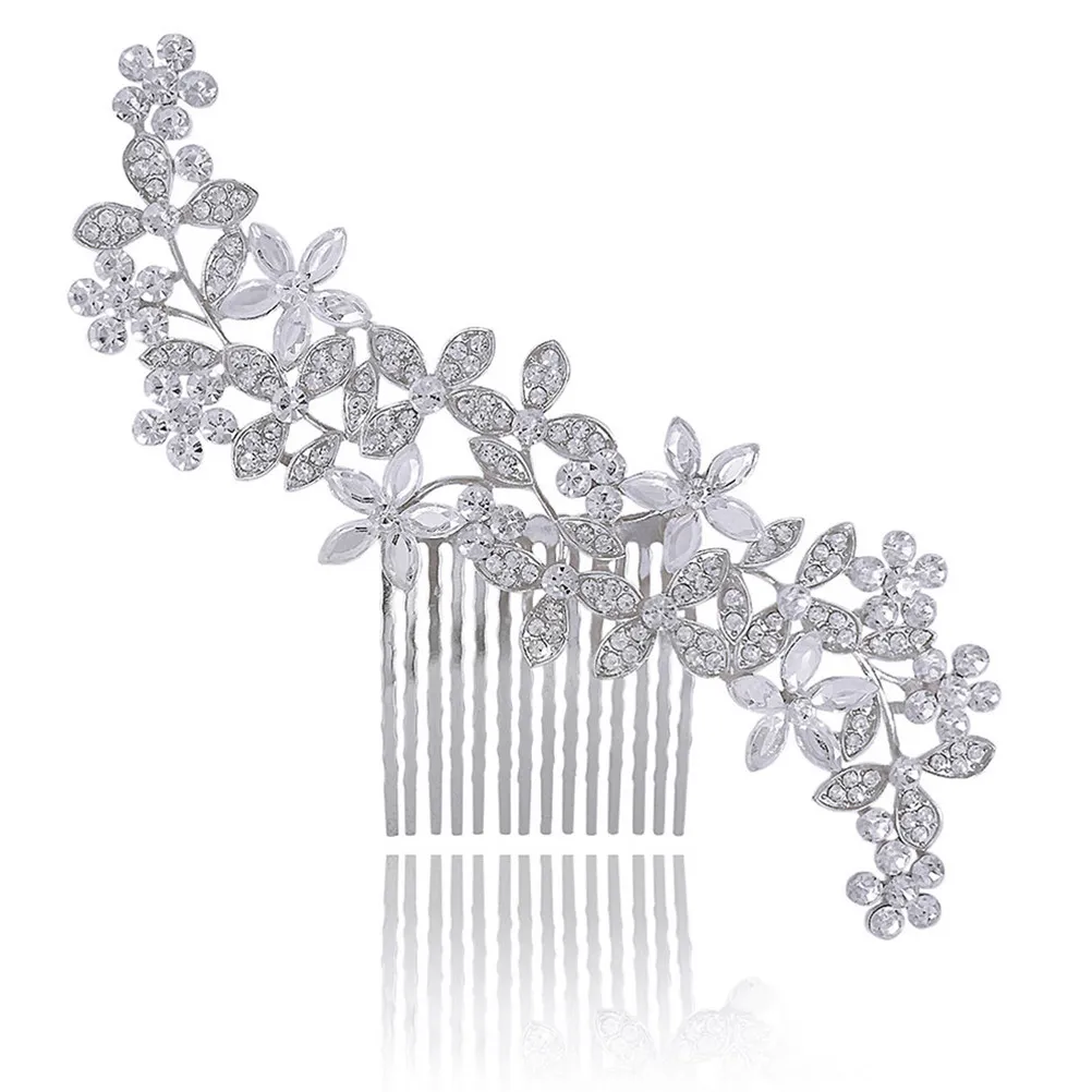 

2Pcs Bridal Hair Combs Rhinestone Elegant Crystal Headpiece Wedding Hair Accessories Updo Hairpins Proms Special Occasion