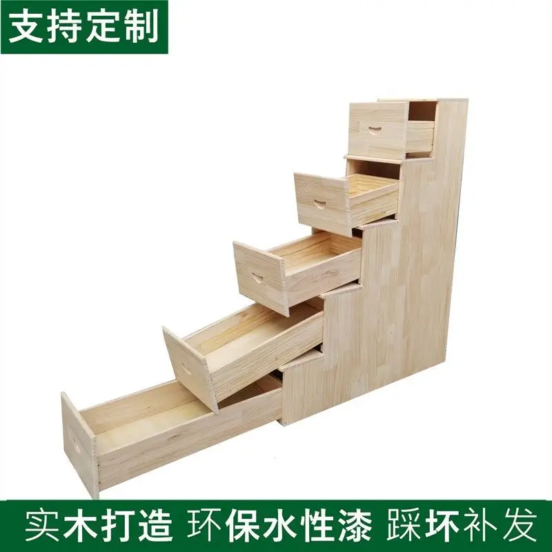 Ladder cabinet single selling mother bed cabinet ladder elevated bed ladder solid wood steps children's step cabinet locker