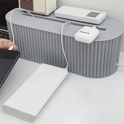 Plug Board Storage Box Cable Wire Organizer Case With Lid Socket Wireless WiFi Router Bracelet Desktop Space Saving Holder Shelf