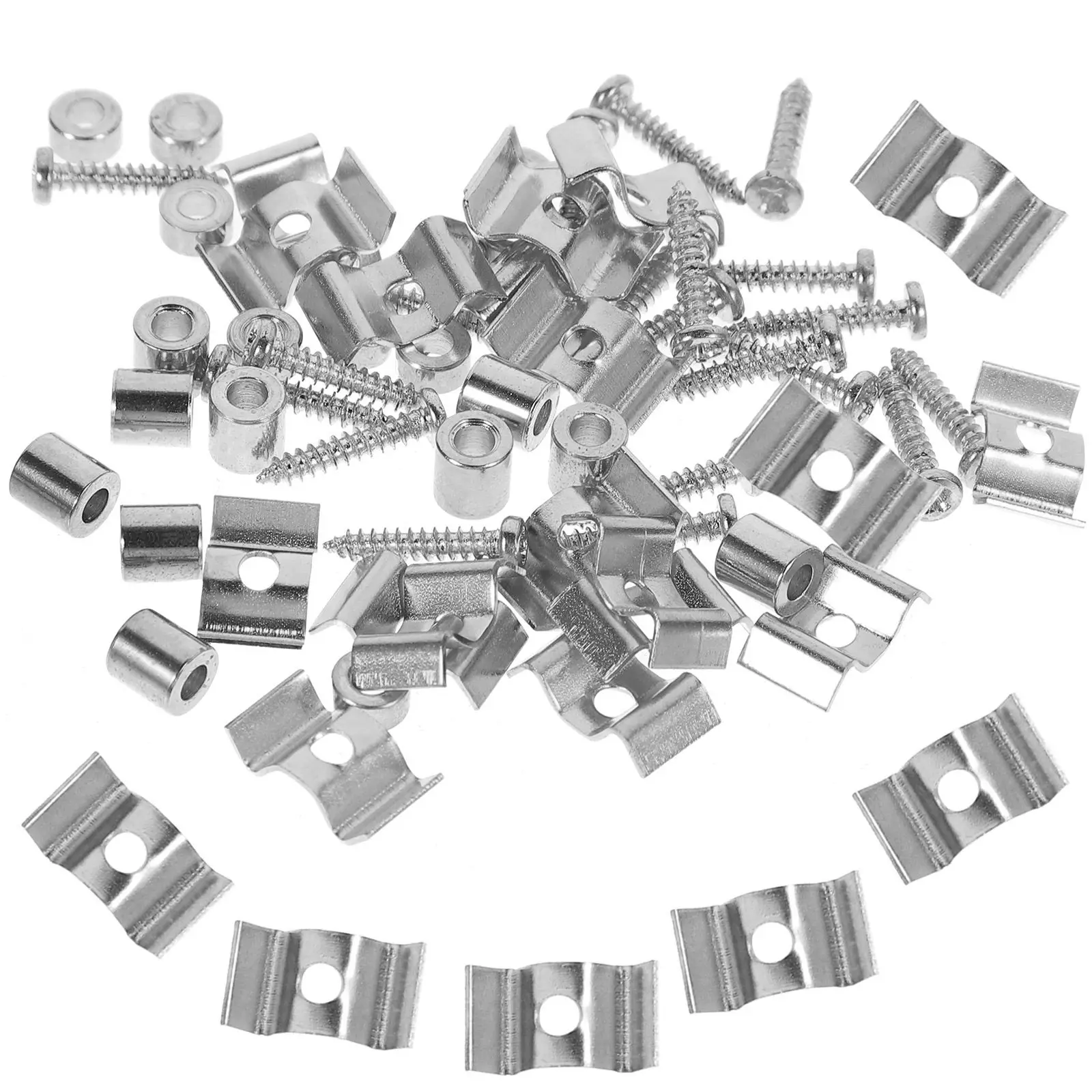 18Pcs Guitar String Trees Electric Acoustic Bass Metal Roller Retainers Improve Sustain Tuning Stability String Guides Guitar