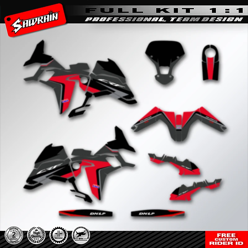 Sawrain Motorcycle Sticker Custom Team Graphics Decals Kits For AFRICA TWIN CRF1000L