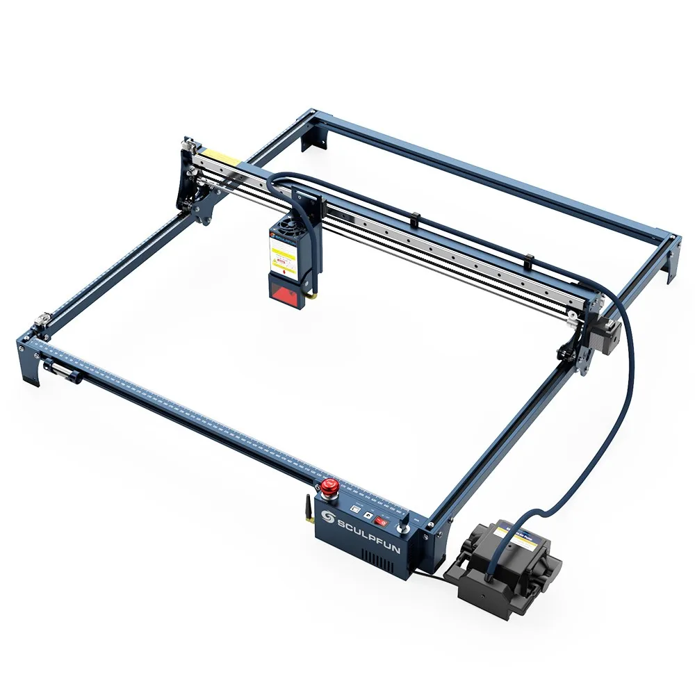 SCULPFUN S30 Ultra 33W Lasergraveer- en snijmachine, automatische luchtassistentie, 0,08x0,10mm laserfocus, 600*600mm, 42-bit stappenmotor