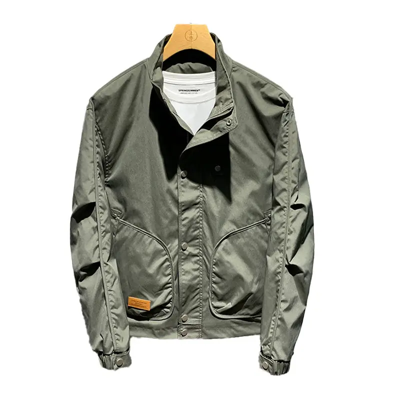 

Men's Trench Coat Jacket Fall 2023 Fashion Casual Panels, Loose Men's Plus-size Clothing, Sportswear Bomber Camping Jacket C65