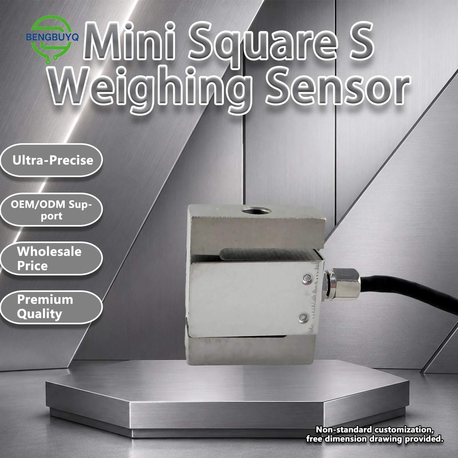 Mini S-Type Load Cell 5kg-200kg High Precision Tension & Compression Sensor for Industrial Weighing, Alloy Steel,