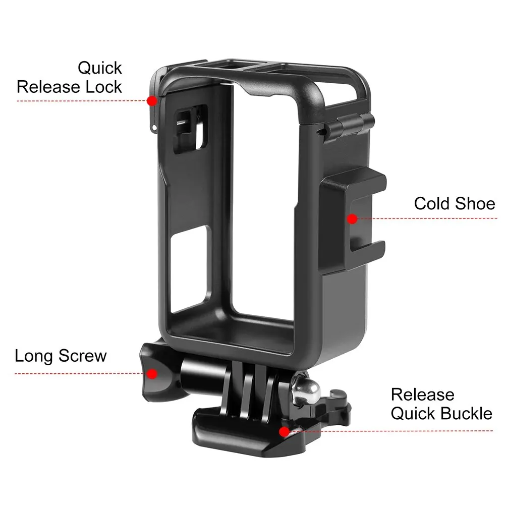 Funda protectora para cámara, carcasa duradera, montaje con adaptadores, Compatible con DJI Osmo Action 3 y 4