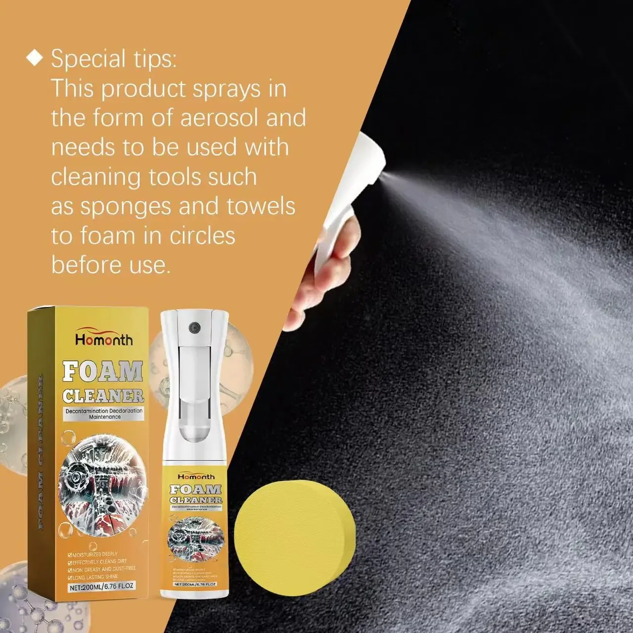 

Foam Cleaner Spray Multi-purpose Anti-aging Cleaner Tools Car Interior Home Cleaning Foam for Car Interior Leather Clean