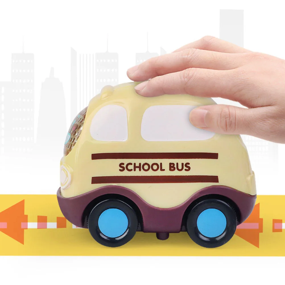 

5pcs Cartoon Car Inertia Moving Design Durable Kids Small Car No Required Children Plaything Non-Remote Vehicle