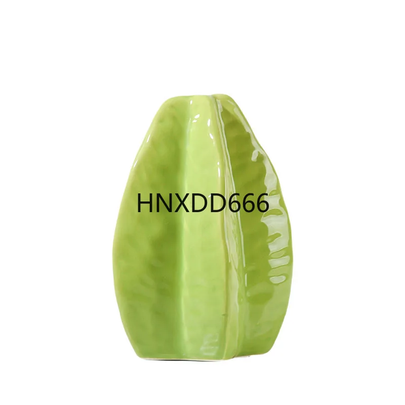

Ceramic Vase Carambola Lovely Star Fruit Shaped Vase Fruit Ornament Floral Arrangement Accessories Terrarium Home Decoration