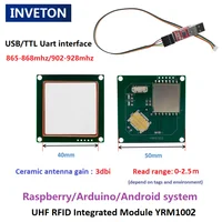 YRM100 Module UHF RFID reader Module USB Writer TTL 1-5.5dbi Antenna Integrated RFID Card Reader Writer Access Control System 3