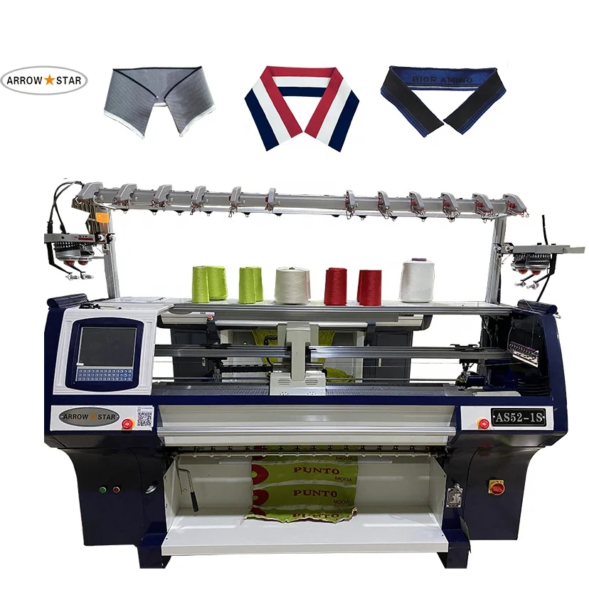 Fully Jacquard Computerized Flat Knitting Neck and Cuff Machine